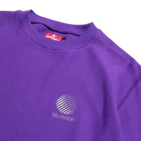 HELLRAZOR (ヘルレイザー) EMB CREWNECK Purple
