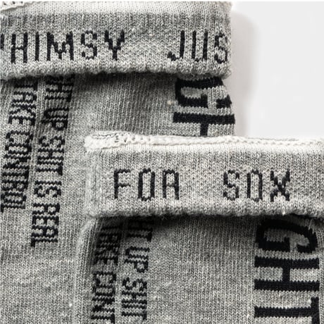 TIGHTBOOTH (タイトブース) LABEL LOGO SOCKS Black / Grey