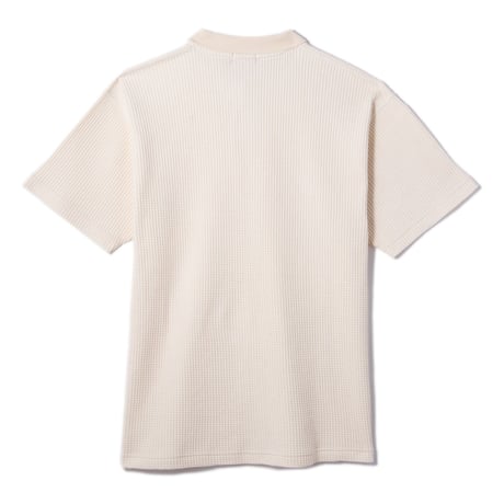 HELLRAZOR SCRIPT LOGO WAFFLE POLO SHIRT Natural