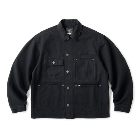 FTC WASHED CANVAS WORK JACKET Black