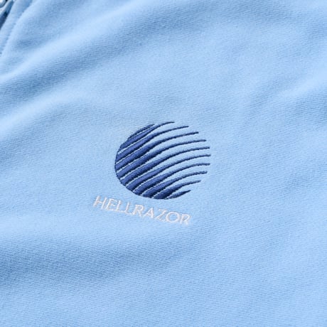 HELLRAZOR (ヘルレイザー) LOGO EMB PATCH FULL ZIP HOODIE Sky Blue