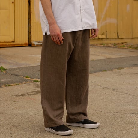 PORTANCE HEMP MIX SLACKS Brown