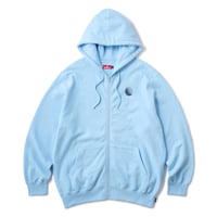 HELLRAZOR (ヘルレイザー) LOGO EMB PATCH FULL ZIP HOODIE Sky Blue