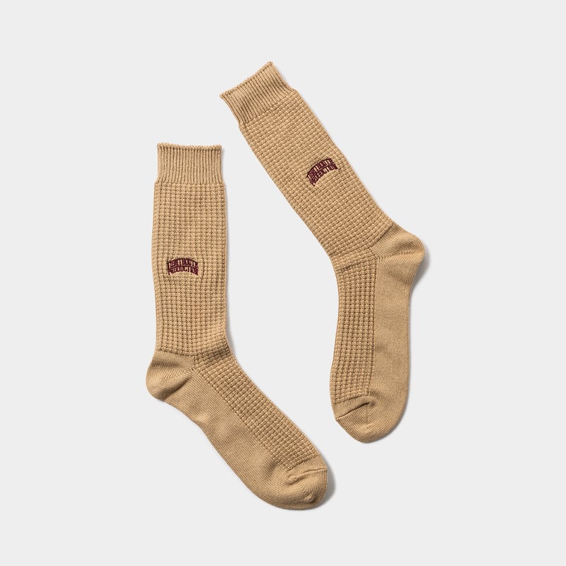 TIGHTBOOTH (タイトブース) WAFFLE SOCKS Black / Beige