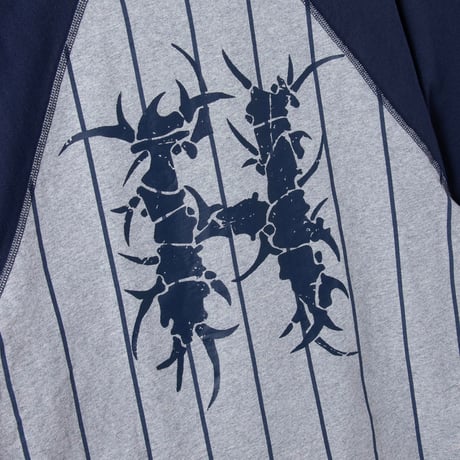 HELLRAZOR BORN H POCKET RAGLAN LS SHIRT Grey Navy