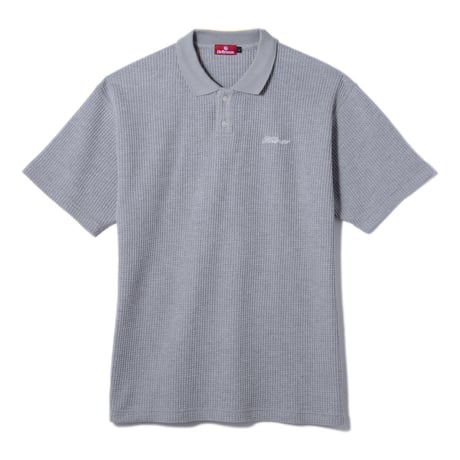 HELLRAZOR SCRIPT LOGO WAFFLE POLO SHIRT Grey
