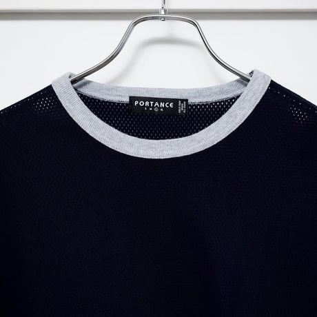 PORTANCE C/MESH RINGER TEE Navy