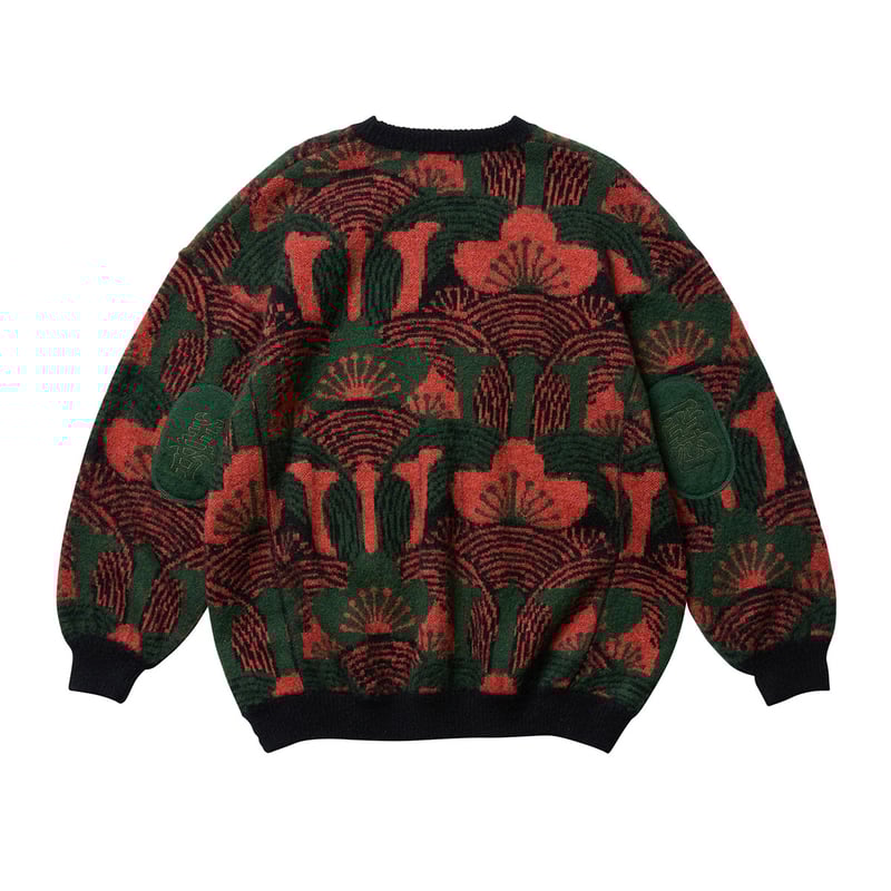 EVISEN (エビセン) KABUTO MOHAIR CREW KNIT Orange/Gr