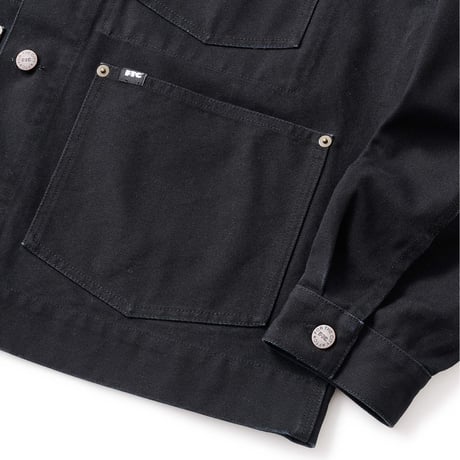 FTC WASHED CANVAS WORK JACKET Black