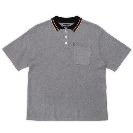 PASS~PORT (パスポート) SUNSPOT ORGANIC KNIT POLO Grey