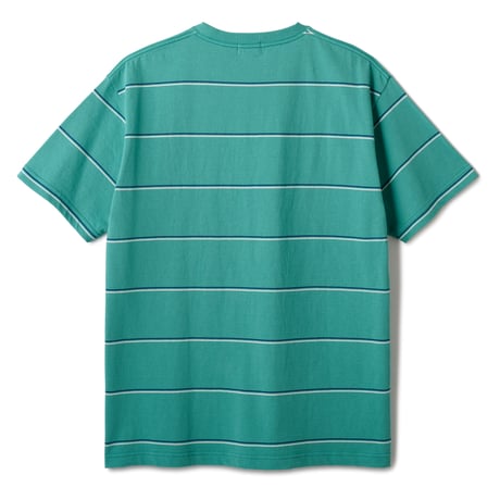HELLRAZOR (ヘルレイザー) BLOCK LOGO PIN STRIPED SHIRT Teal