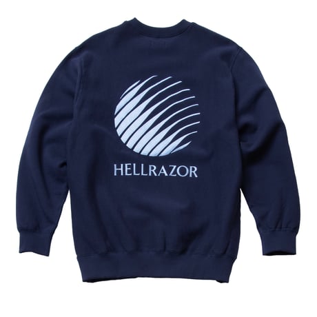 HELLRAZOR LOGO EMB CREWNECK Navy