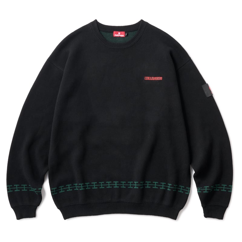 HELLRAZOR ヘルレイザー COTTON KNIT ニット HELLRAZOR (ヘルレイザー) ALL TO MY PEOPLE CREW KNIT B