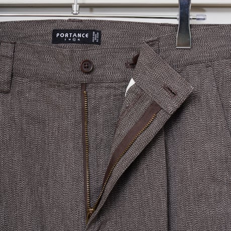 PORTANCE SALT AND PEPPER SLACKS Brown