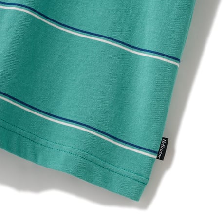 HELLRAZOR (ヘルレイザー) BLOCK LOGO PIN STRIPED SHIRT Teal