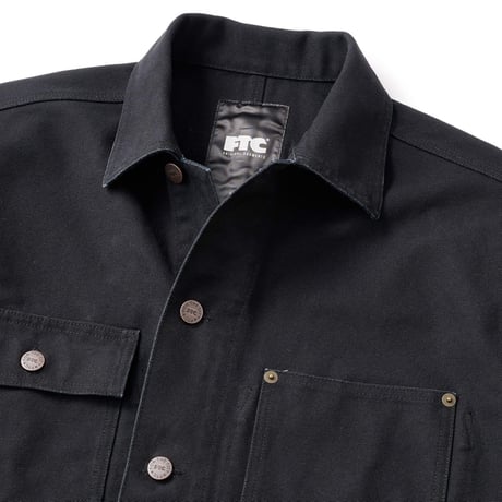 FTC WASHED CANVAS WORK JACKET Black