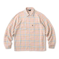 FTC LOOSE GAUGE PLAID SHIRT Pink