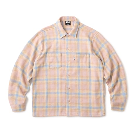 FTC LOOSE GAUGE PLAID SHIRT Pink