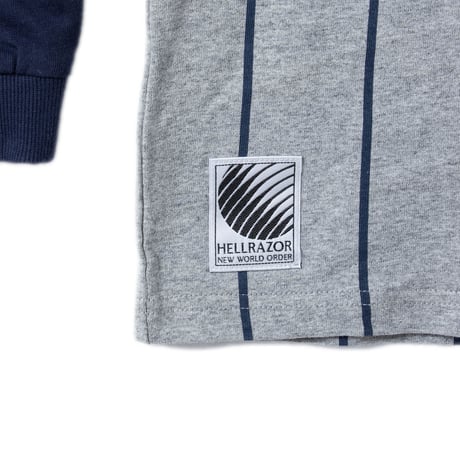 HELLRAZOR BORN H POCKET RAGLAN LS SHIRT Grey Navy