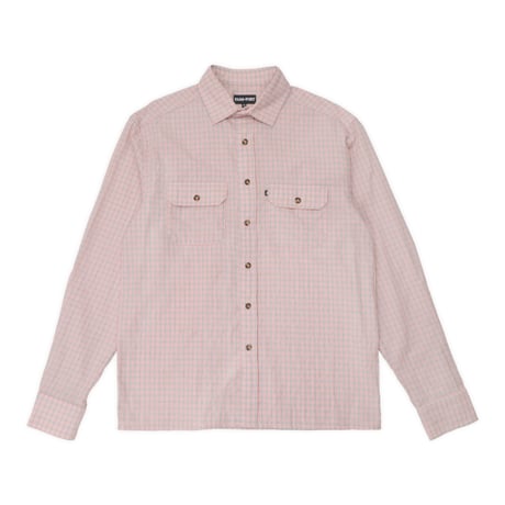 PASS~PORT WORKERS CHECK SHIRT LONG-SLEEVE Light Pink