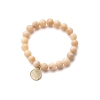 HELLRAZOR WARDS OFF EVIL BRACELET White w/GOLD ALLOY