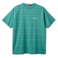 HELLRAZOR (ヘルレイザー) BLOCK LOGO PIN STRIPED SHIRT Teal