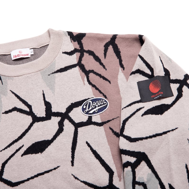 HELLRAZOR x DOGEAR RECORDS CITY TREE CAMO KNIT