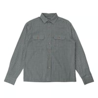 PASS~PORT WORKERS CHECK SHIRT LONG-SLEEVE Grey