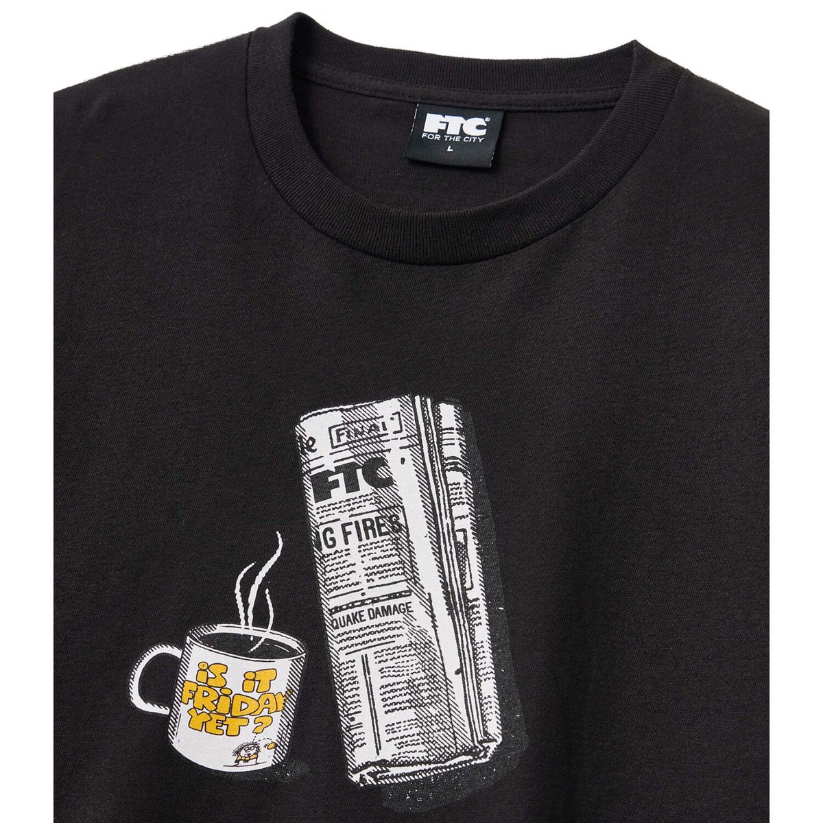 FTC PAPER TEE Black - Artwork by Morning Breath...