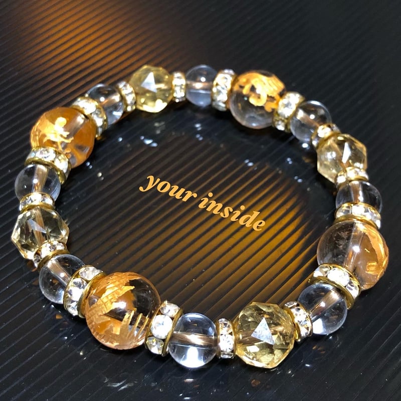 シトリン スターカット 天然石 パワーストーン ブレスレット 11月 誕生石 シトリン 幸運の石 財運 金運 商売繁盛 天然石
