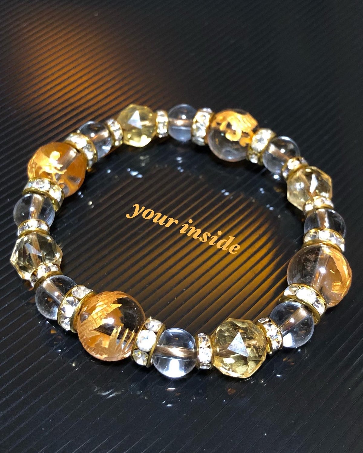 四神獣水晶 金色 彫り スターカットシトリン 天然石ブレスレット | 💎 天然石アクセサリー 四神獣水晶 金色 彫り スターカットシトリン 天然石ブレスレット | 💎 天然石アクセサリー