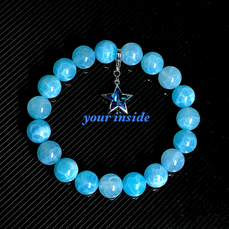 ラリマーブルーアゲート10㎜ 天然石ブレスレット | 💎 天然石