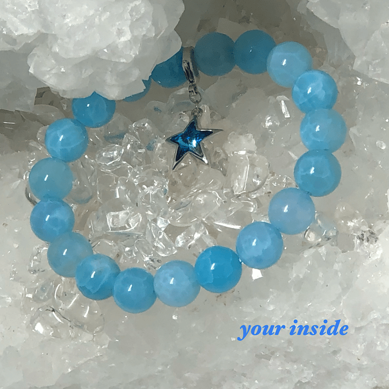ラリマーブルーアゲート10㎜ 天然石ブレスレット | 💎 天然石