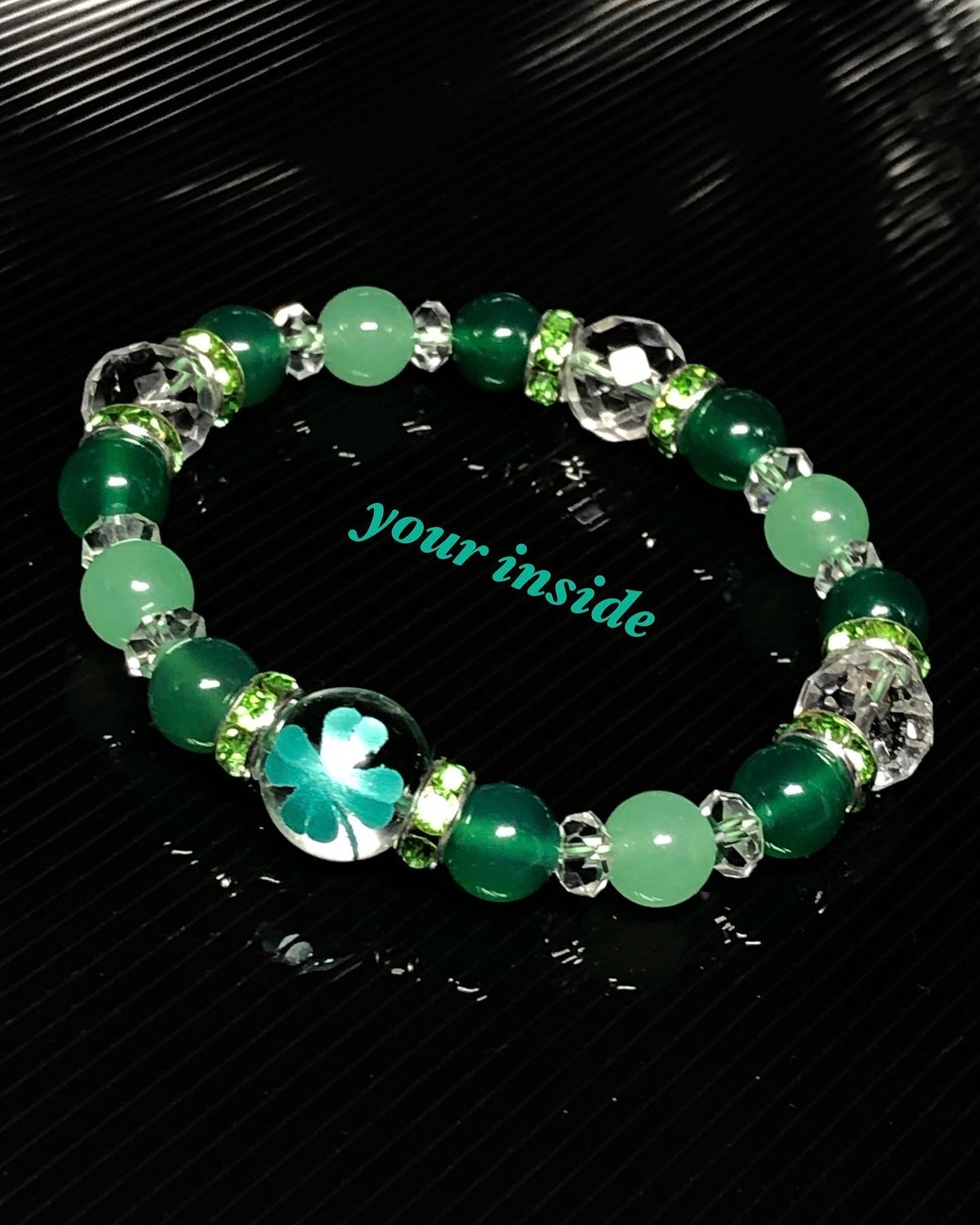 グリーン クローバーブレスレット 楽天市場】ブレスレット クローバー 四葉 グリーンクオーツ k18