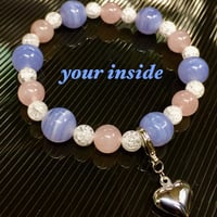 ラリマーブルーアゲート デザイン 天然石ブレスレット | 💎 天然石