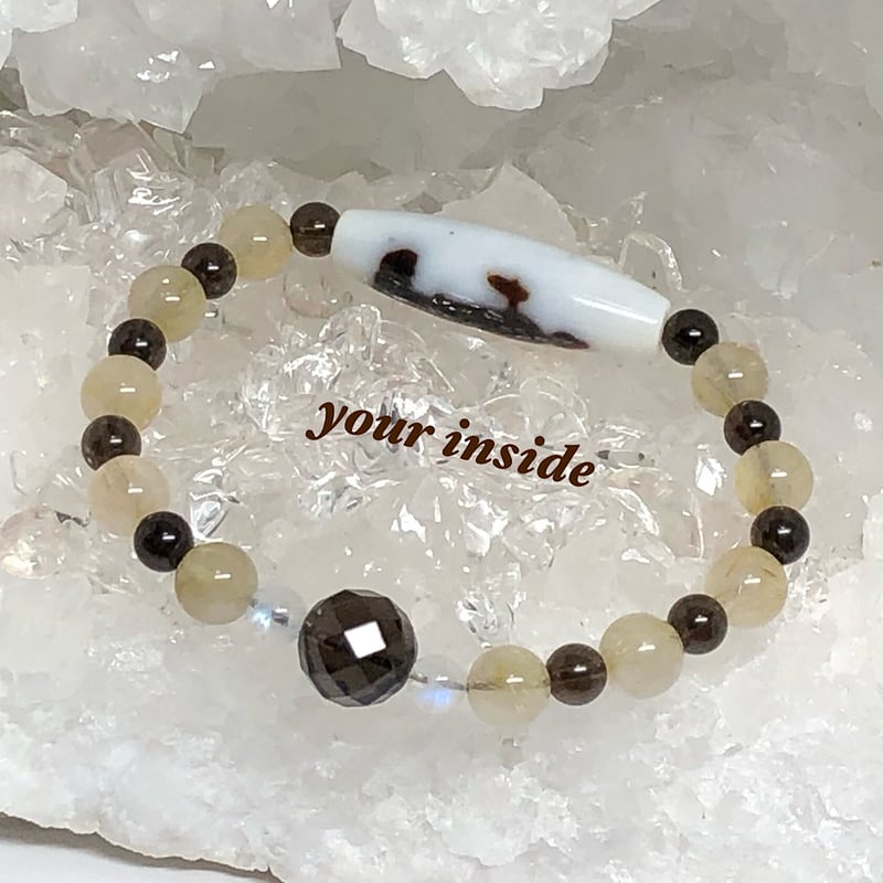 観音白天珠 天然石ブレスレット | 💎 天然石アクセサリー ユアインサイド
