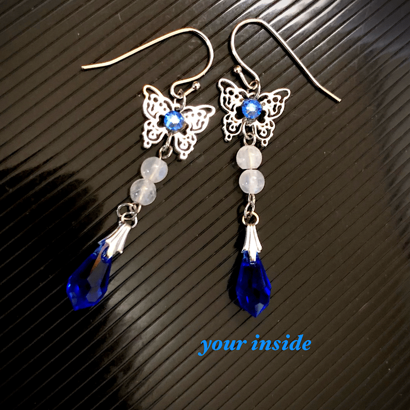 SWAROVSKI スワロフスキー 蝶 Butterfly Azore ブルー