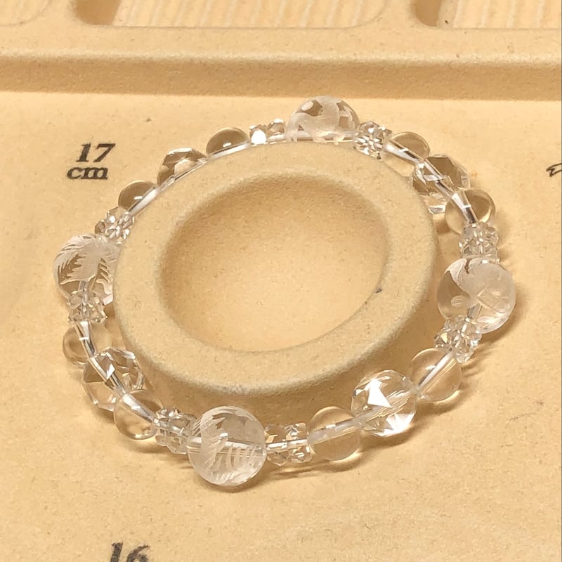 四神獣 素彫り 水晶 天然石ブレスレット | 💎 天然石アクセサリー ユア