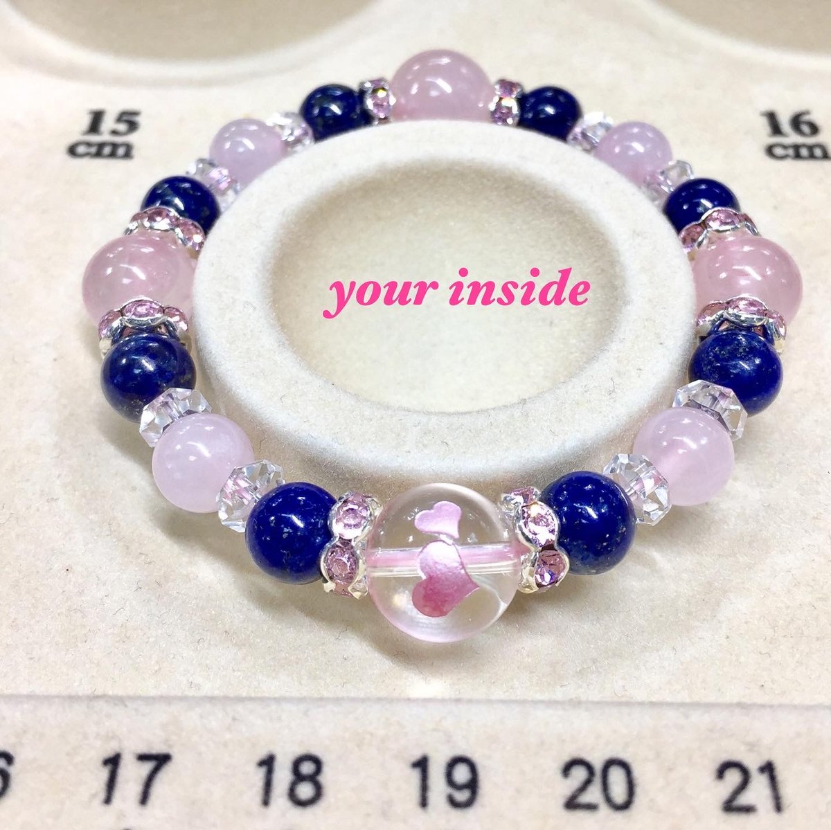 ピカピカ様♥️ラリマー ビッグハート高品質天然石ブレスレット ピカピカ様♥️ラリマー ビッグハート高品質天然石ブレスレット