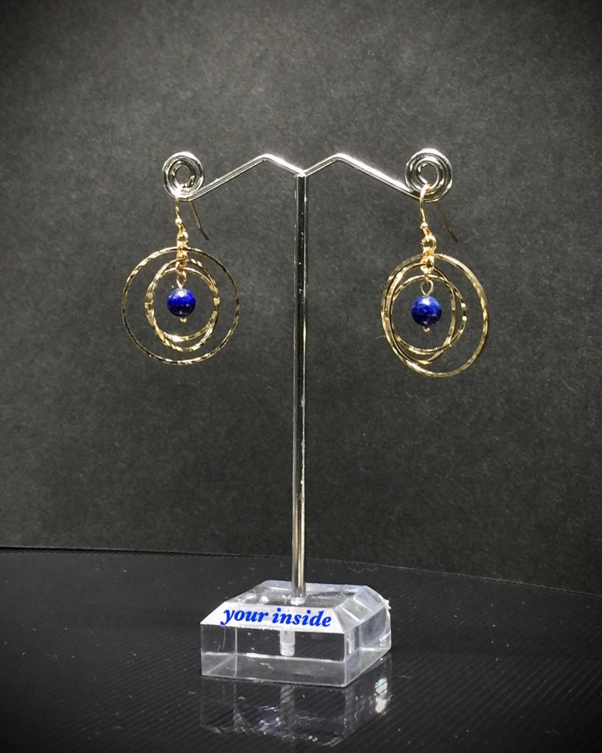 ラピスラズリ 天球儀 天然石ピアス ゴールドカラー | 💎 天然石  