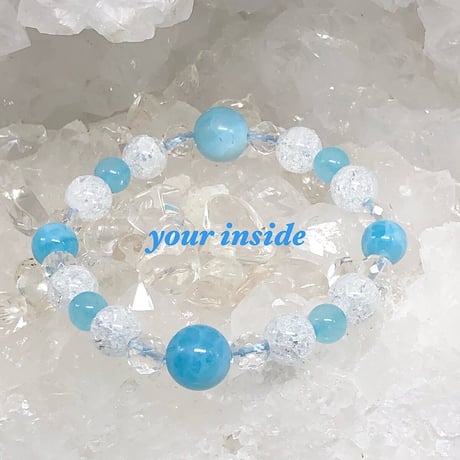 ラリマーの夏ブレスとブルーアゲートブレス ラリマーブルーアゲート10㎜ 天然石ブレスレット | 💎 天然石