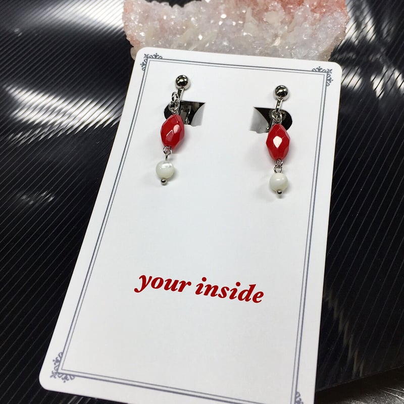赤珊瑚 天然石 イヤリング | 💎 天然石アクセサリー ユアインサイド