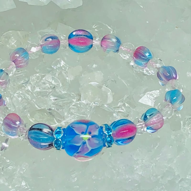 天然石.ラドンビーズプレスレット 北投石 ブレスレット 8mm 台湾産 AAA 天然石 パワーストーン