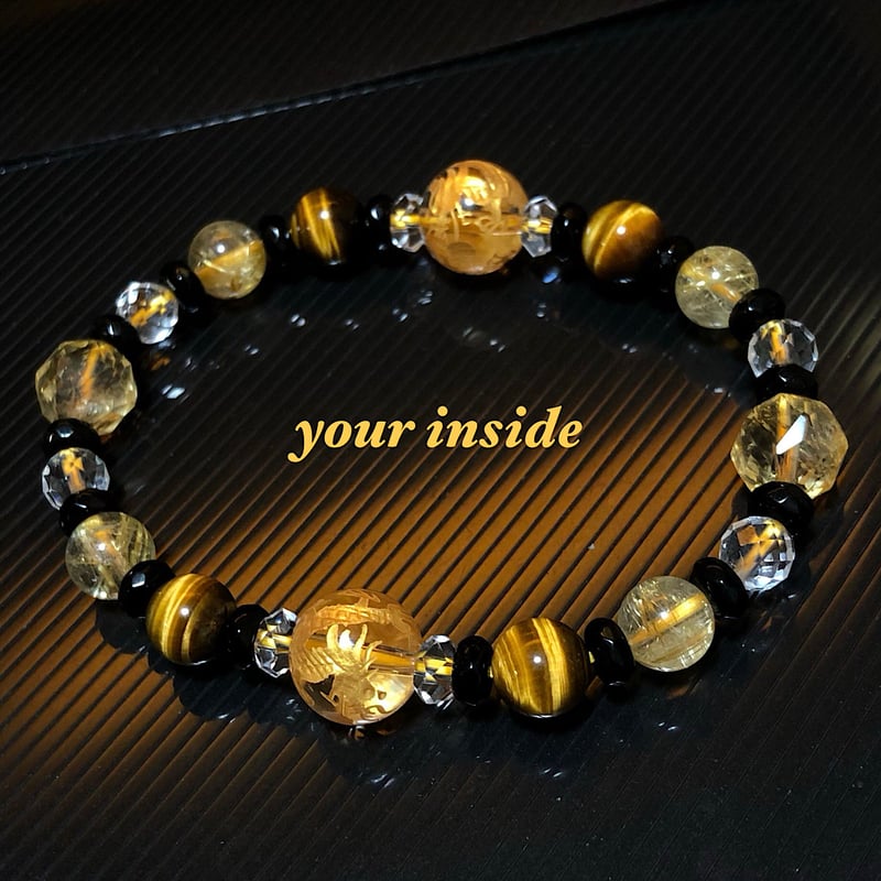 双龍 ダブル ドラゴン 金色彫り水晶 ルチルクォーツ 天然石