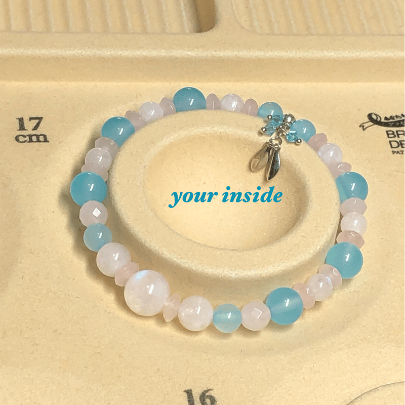 082763 天然カルセドニーブレスレット