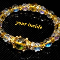 ゴールデンオーラ コスモオーラ クリスタル 水晶 デザイン 天然石ブレスレット