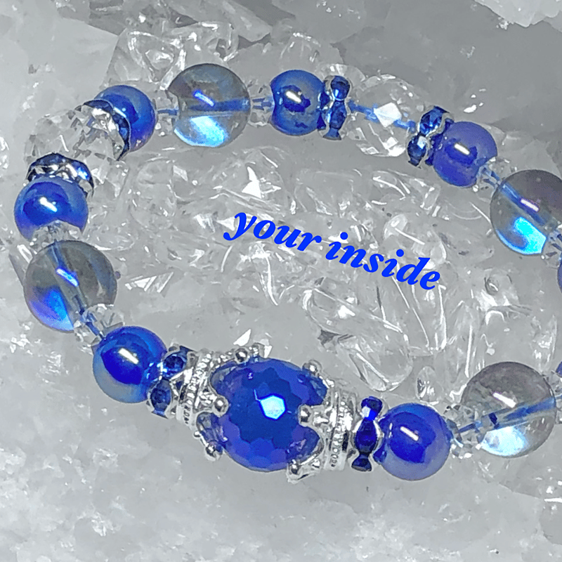 D482〗ブルーカルセドニー 九尾パーツ デザインブレスレット 【公式通販】