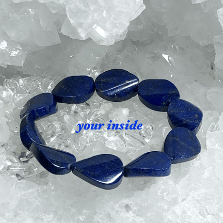ラピスラズリ ツイストドロップ型 天然石ブレスレット
