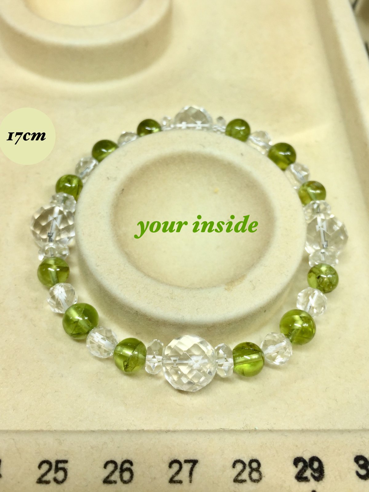 ペリドット 64面カット水晶 デザイン 天然石ブレスレット | 💎 天然石  