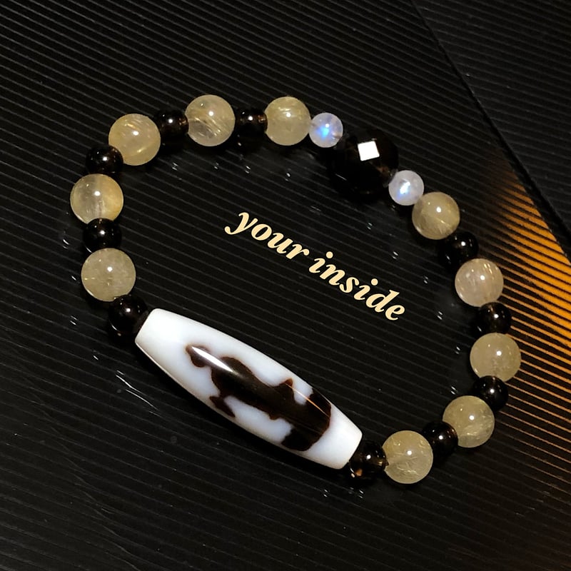 観音白天珠 天然石ブレスレット | 💎 天然石アクセサリー ユアインサイド